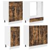 vidaXL Ensemble de meubles de cuisine avec porte Lyon 8 pcs Ch&ecirc;ne fum&eacute;