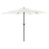 vidaXL Parasol de jardin avec m&acirc;t en acier blanc 248x248x248 cm