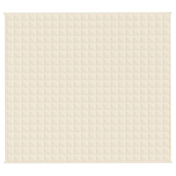 vidaXL Couverture lest&eacute;e Cr&egrave;me clair 200x220 cm 9 kg Tissu