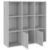 vidaXL Armoire &agrave; livres Sonoma gris 98x30x98 cm