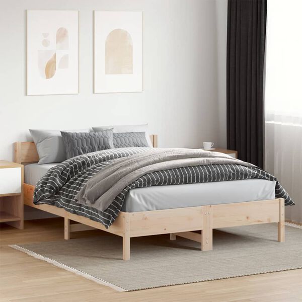 vidaXL Cadre de lit sans matelas 120x200 cm bois de pin massif