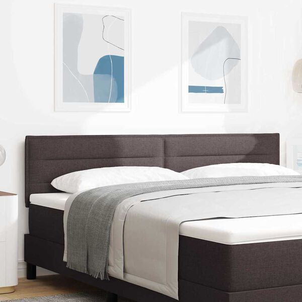 vidaXL T&ecirc;te de lit Marron fonc&eacute; 180 cm Cuir synth&eacute;tique