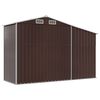 vidaXL Abri de jardin marron 277x93x179 cm acier galvanis&eacute;