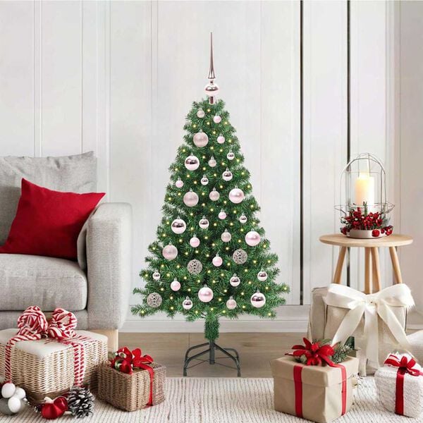 vidaXL Sapin de No&euml;l artificiel Vert 120 cm PVC, Acier et Plastique