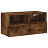 vidaXL Meuble TV mural ch&ecirc;ne fum&eacute; 60x30x30 cm bois d'ing&eacute;nierie