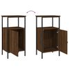 vidaXL Tables de chevet 2 pcs ch&ecirc;ne marron 41x31x80 cm bois ing&eacute;nierie