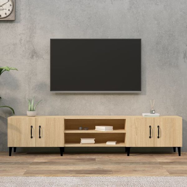 vidaXL Meuble TV Chêne Sonoma 180x31,5x40 cm Bois d'ingénierie