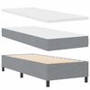 vidaXL Lit &agrave; ressorts avec matelas Gris clair 80 x 200 cm tissu