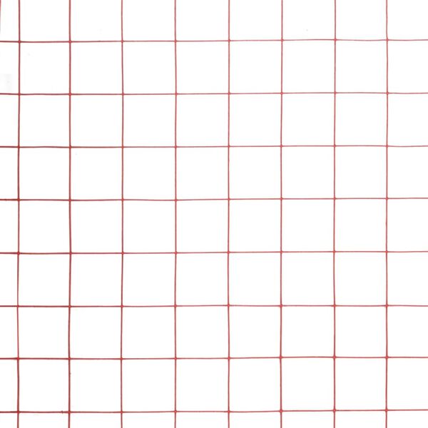 vidaXL Grillage Acier avec rev&ecirc;tement en PVC 10x1,5 m Rouge