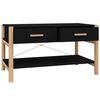 vidaXL Table basse Noir 82x48x45 cm Bois d'ingénierie