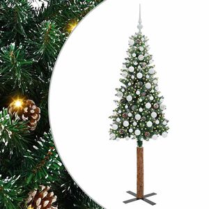 vidaXL Sapin de No&euml;l mince Vert 180 cm PVC et bois de pin massif