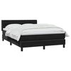 vidaXL Sommier &agrave; lattes de lit avec matelas noir 140x210 cm velours
