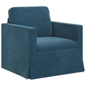 vidaXL Canap&eacute; Bleu 78 x 78 x 80 cm Velours