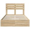 vidaXL Lit de Rangement Ch&ecirc;ne Sonoma 120 x 190 cm Bois d'ing&eacute;nierie