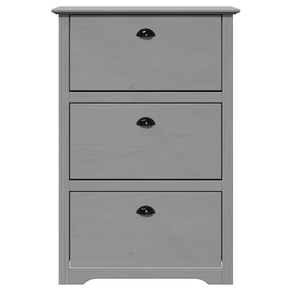 VidaXL Étagère à chaussures BODO gris 80x35x118 cm