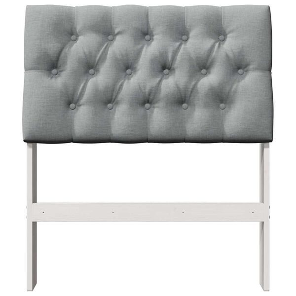 vidaXL Tête de lit capitonnée Gris clair 80 cm Pin massif