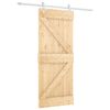 vidaXL Porte coulissante 85 x 210 cm Bois de pin massif (non trait&eacute;)