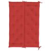vidaXL Coussin de banc de jardin rouge 150x(50+50)x7 cm tissu oxford