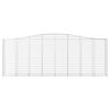 vidaXL Paniers à gabions arqués 6 pcs 400x50x140/160 cm Fer galvanisé