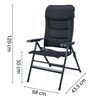 Campart Travel Chaises de camping 2 pcs Torino Bleu 68x43,5x120 cm