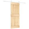 vidaXL Porte coulissante Naturel et Blanc 80 x 210 cm