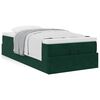 vidaXL Cadre de lit ottoman avec matelas vert fonc&eacute; 100x200 cm velours