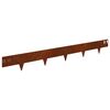 vidaXL Bordure de Pelouse 20 pcs 100 x 12 cm Acier Rouill&eacute;
