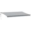 vidaXL Auvent r&eacute;tractable automatique avec LED anthracite et blanc