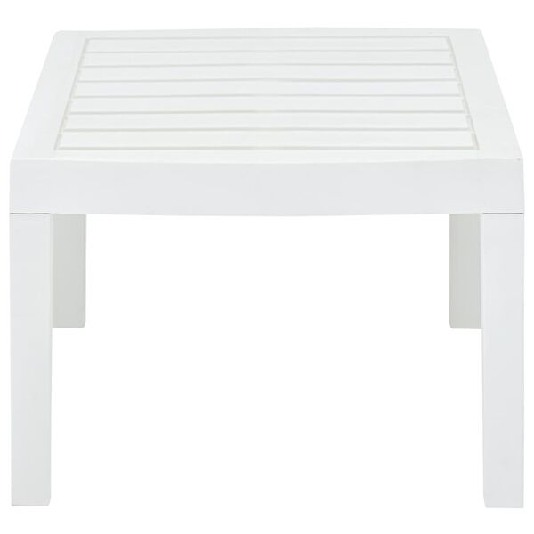 vidaXL Table de jardin Blanc 78x55x38 cm Plastique