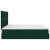 VidaXL Cadre de lit ottoman avec matelas vert fonc&eacute; 180x200cm velours