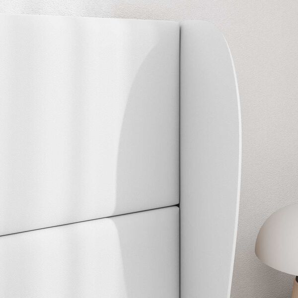 vidaXL Oreille de t&ecirc;te de lit Blanc 80 x 23 x 6 cm PVC