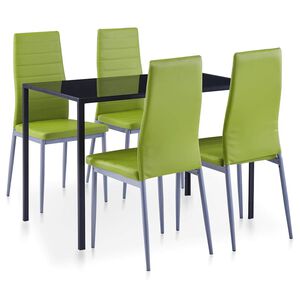 vidaXL Mobilier de salle &agrave; manger 5 pcs Vert