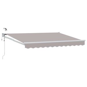 vidaXL Auvent r&eacute;tractable &eacute;lectrique Gris clair 3,5 x 2 m