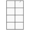 vidaXL Paroi de douche avec verre ESG transparent 140x195 cm Noir