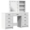 vidaXL Table de Toilette 3 pcs Blanc 40 x 41 x 135 cm
