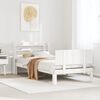 vidaXL Cadre de lit avec t&ecirc;te de lit sans matelas blanc 90x190 cm