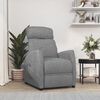 vidaXL Fauteuil inclinable &eacute;lectrique Gris clair Tissu