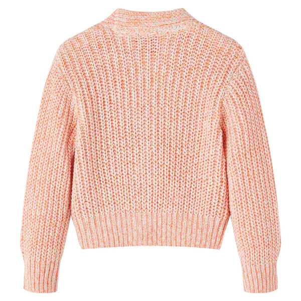 Cardigan pour enfants tricoté rose mélangé 128