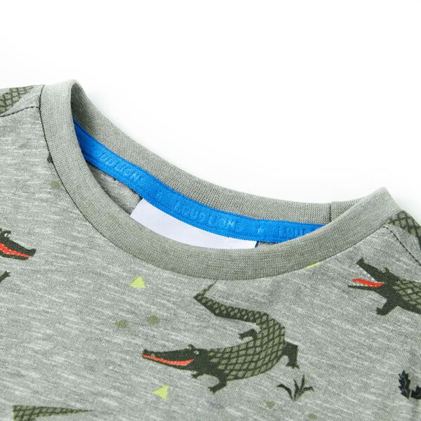 T-shirt pour enfants m&eacute;lange kaki clair 116