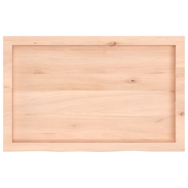 vidaXL Comptoir de salle de bain 80x50x(2-4) cm bois massif non trait&eacute;