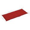 vidaXL Chaises de jardin lot de 6 avec coussins rouge Bois teck massif