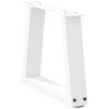 vidaXL Pieds de table basse en forme de V, 2 pi&egrave;ces, blanc, 30 x (30-31,3) cm, acier