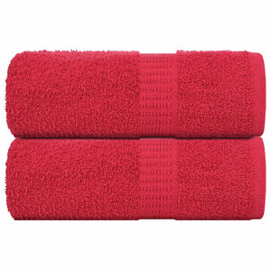 vidaXL Serviettes de toilette FROGN 2 pi&egrave;ces Rouge 30x30 cm 360 g/m&sup2;