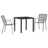 vidaXL Ensemble de salle &agrave; manger pour jardin 3 pc Anthracite