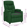 vidaXL Fauteuil inclinable &eacute;lectrique Vert fonc&eacute; Tissu