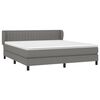vidaXL Sommier &agrave; lattes de lit avec matelas Gris fonc&eacute; 180x200cm Tissu