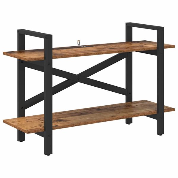 vidaXL &Eacute;tag&egrave;re Bois Ancien 100 x 33,5 x 64 cm Bois d'ing&eacute;nierie