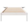 vidaXL Cadre de lit avec tables de chevet Blanc 80 x 210 cm Pin massif