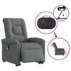 vidaXL Fauteuil inclinable de massage &eacute;lectrique Gris fonc&eacute; Tissu