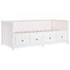 vidaXL Lit de jour sans matelas blanc 90x200 cm bois de pin massif